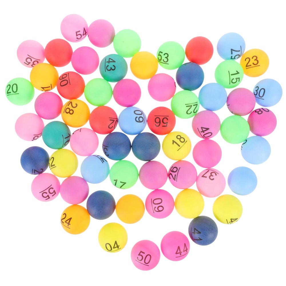 BESPORTBLE 60PCS Lottery Balls Plastic Seamless Raffle Game Balls for Parties Fundraisers Classroom Use Lightweight Design