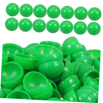 SKISUNO 50pcs Openable Plastic Lottery Balls Bright Green Raffle Game Supplies PVC Party Spheres for Celebrations Events and Surprise Fillings