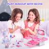 GORISPI Kids Makeup Sets for Girls, 66pcs Real Cosmetic for Kids Toys with Mirror, Princess Washable Girls Makeup Kit, Non-Toxic & Safe Brithday Gifts for 3 4 5 6 7 8 10 - 12 Years OldLight Pink view 2