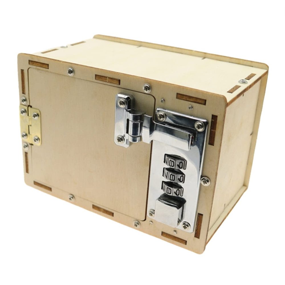 Beaupretty DIY Mechanical Password Box Educational Lockbox Making Kit for Puzzle with Password Protection to Develop Logical Thinking and Creativity