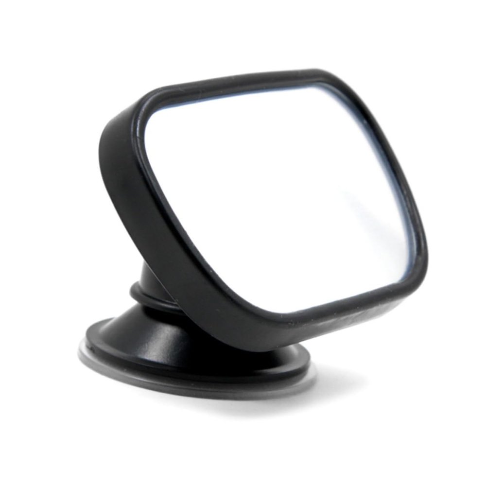 ASAKKURA Adjustable Car Mirror for Rear Seat Clip and Suction Mount Tough Abs Material Rotation for View Easy Installation for Safe Driving