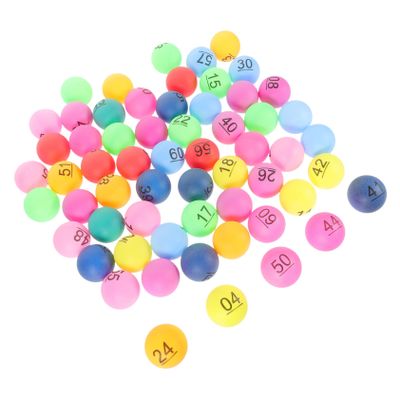 Healifty 60PCS Seamless Plastic Lottery Balls Colored Entertainment Game Balls for Party Raffles Bingo Drawings Home Use