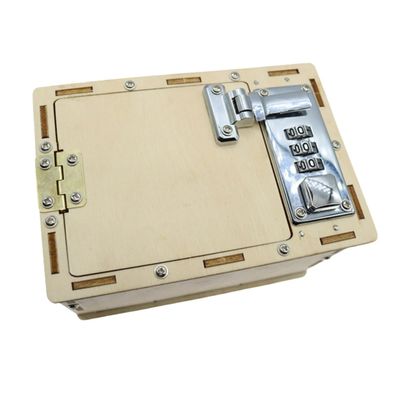 BESPORTBLE Mechanical Password Box DIY Kit for Natural Wood Lockbox Making Tool with Safe Rounded Edges Educational Puzzle for Boys Creative Handcraft and Password Protection Play