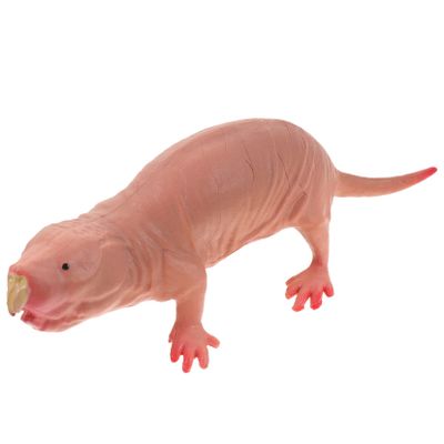 Beaupretty Cartoon Mole Figurine Plastic Simulated Naked Mole Rat Model Educational Plaything Desktop Decoration for Home Garden Flowerpot