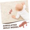 Beaupretty Cartoon Mole Figurine Plastic Simulated Naked Mole Rat Model Educational Plaything Desktop Decoration for Home Garden Flowerpot view 4