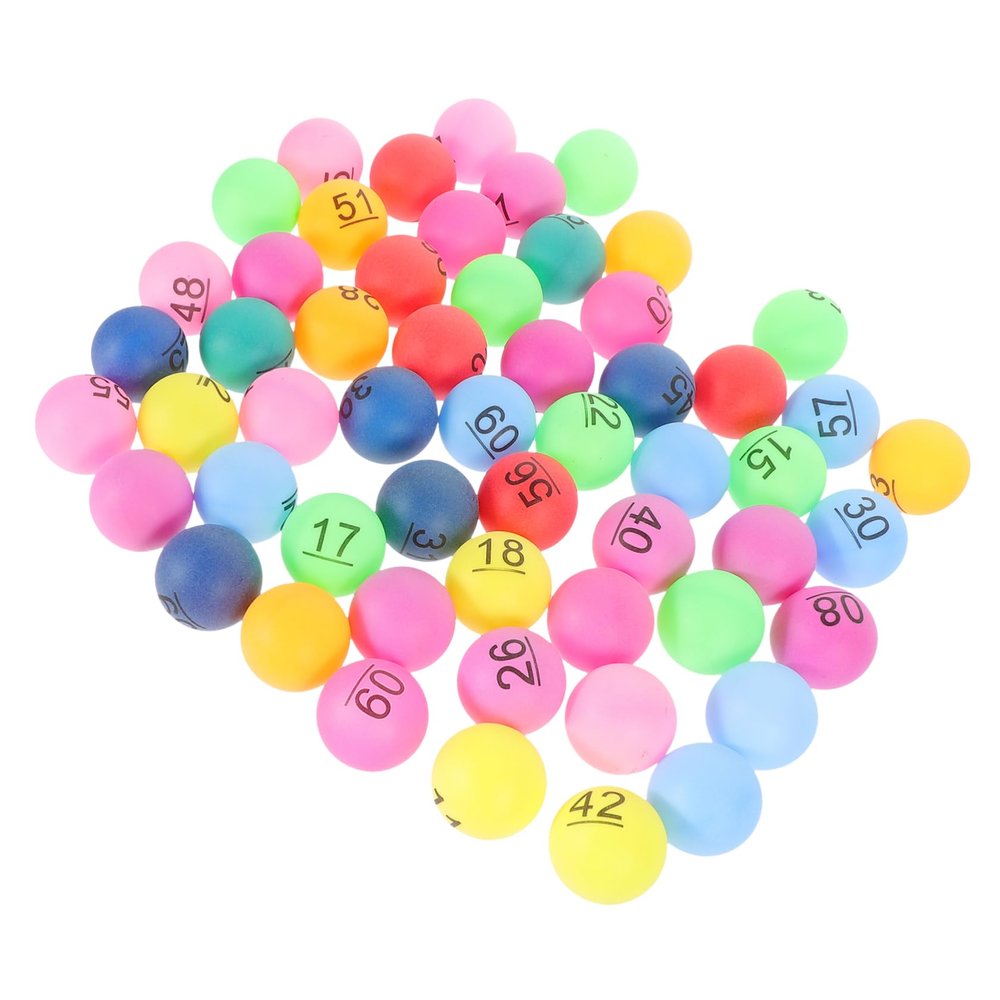 BESPORTBLE 60PCS Raffle Balls Seamless Plastic Lottery Balls for Game Drawings Bingo Party Entertainment and Event Prizes