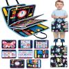 Busy Board for 1 Year Old, Busy Book for Toddlers 1-3, Montessori Toys for 1 Year Old, Educational Sensory Activities, Learning Toy Fine Motor Skills, Travel Toy for Toddler, Boy Birthday Gifts view 1