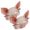 2 Pcs Pink Half Face Pig Masks for Masquerade Party Festival Halloween Cosplay Lightweight Comfortable Animal Design for Men and Women view 1