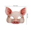2 Pcs Pink Half Face Pig Masks for Masquerade Party Festival Halloween Cosplay Lightweight Comfortable Animal Design for Men and Women view 2