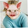 2 Pcs Pink Half Face Pig Masks for Masquerade Party Festival Halloween Cosplay Lightweight Comfortable Animal Design for Men and Women view 4