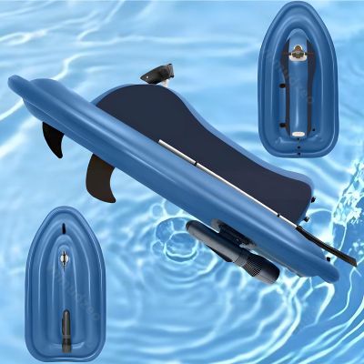 vnmudzeo Electric Inflatable Motorboat,500 W 700 W Removable Thruster,Summer Kayak Paddle Board Swim Party Toy,for Water Sports Enthusiasts Motorboat+500W16AThruster