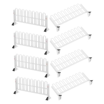 Milisten 8pcs Miniature Traffic Roadblocks Lightweight Traffic Barricade Models with Bright Color for Mini House Decoration and Role Play