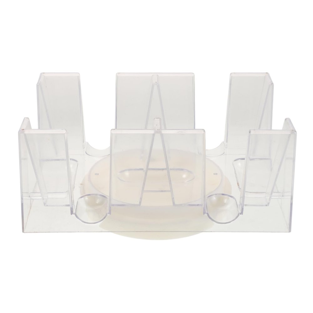 BESPORTBLE Rotating Poker Holder with Tray for Decks Playing Card Storage Organizer Easy to Clean Revolving Card Tray for Home Office and Entertainment Use