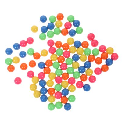 FRCOLOR 100pcs Colored Plastic Balls for Learning Solid Lightweight Counting Spheres in Bright Colors and Safe Educational for Probability and Math Activities