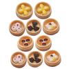 Abaodam 10Pcs Miniature Steamed Food Models Realistic Artificial Dessert Props for Dollhouse Mini Food Steamer Decoration Early Childhood Teaching Photography Film Use view 1