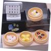Abaodam 10Pcs Miniature Steamed Food Models Realistic Artificial Dessert Props for Dollhouse Mini Food Steamer Decoration Early Childhood Teaching Photography Film Use view 2