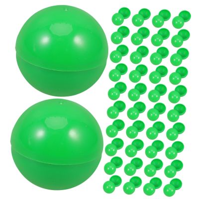 BESPORTBLE 50pcs Green Openable Lottery Balls for Raffles Party Games and Events Lightweight Plastic Sphere Props with Bright Fade Resistant Color for and Celebrations