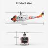 BrickCraftWorks 1/34 Scale F07S UH-1 Huey RC Helicopter, 6CH Brushless, GPS/6G Stabilization, Dual Brushless Motors, 6-axis Gyro with Optical Flow and Altitude Hold view 3