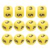 BESPORTBLE 12Pcs Number Dice 0-5 for Math Learning Board Games Teaching Tools Lightweight Game Props for Family Gatherings and Classroom Use