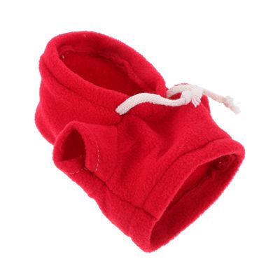 LALADEFIEE Bear Plush Clothes Soft Hoodie for Small Stuffed Animals Interchangeable Doll Outfit in Solid Red Easy Clean Plush Bear Shirt for Dolls Creative Play Accessory
