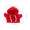 LALADEFIEE Bear Plush Clothes Soft Hoodie for Small Stuffed Animals Interchangeable Doll Outfit in Solid Red Easy Clean Plush Bear Shirt for Dolls Creative Play Accessory view 2