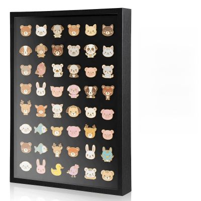 15.7 x 11.8'' Pin Display Case Enamel Pin Display Frame Pins Collection Displays Shadow Box Desktop & Wall Displays for Medals Beach Tags Jewelry Pins Gift Insignia Ribbons Enthusiast Collectibles