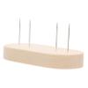 LIOOBO Doll Display Stand Wood Base for Needle Felt Dolls Multi Functional with Two Row Dual Needle Design Fixed Showcase for Craft and Small Figures view 1