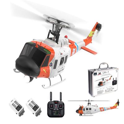 BrickCraftWorks 1/34 Scale F07S UH-1 Huey RC Helicopter, 6CH Brushless, GPS/6G Stabilization, Dual Brushless Motors, 6-axis Gyro with Optical Flow and Altitude Hold