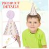 BCOATH 6pcs Birthday Party Hats Headwear with Glitter and Pom Poms Comfortable Birthday Headpieces for Photo Props and Festive Celebration Accessories view 3