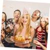 BCOATH 6pcs Birthday Party Hats Headwear with Glitter and Pom Poms Comfortable Birthday Headpieces for Photo Props and Festive Celebration Accessories view 4