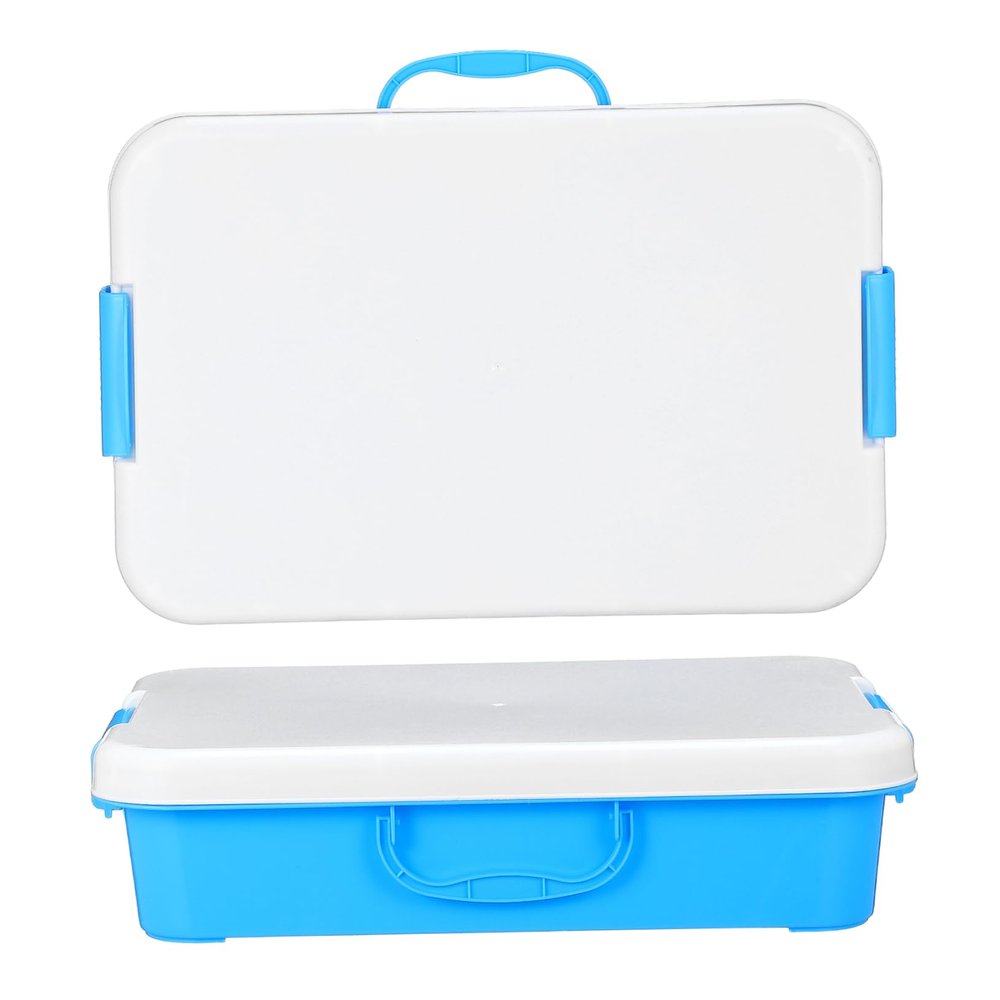 BESPORTBLE 2pcs Portable Sand Tray with Lid Sandbox Storage Box for Outdoor Play Abs Material Easy Carry Sand Organizer for Beach and Backyard Activities