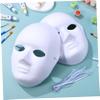 BRIGHTFUFU 5 Pcs White DIY Paper Pulp Masks for Women Lightweight Masquerade Costume Face Masks Smooth Surface Halloween Party for Group Events and Themed Celebrations view 4