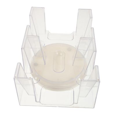 SKISUNO Rotating Poker Card Holder Tray Deck Storage Stand Rotary Playing Card Organizer Compact Sturdy Clear Design for Easy Access and Display