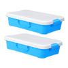 Beaupretty 2pcs Portable Sand Tray with Lid and Handle for Sandbox Storage Large Capacity Abs Containers for Outdoor Beach and Backyard and Organizer view 1