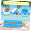 Beaupretty 2pcs Portable Sand Tray with Lid and Handle for Sandbox Storage Large Capacity Abs Containers for Outdoor Beach and Backyard and Organizer view 4