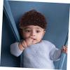 BESPORTBLE Funny Wig Hat with Elastic Pullover Soft Yarn Warm Knit Cap for Boys and Boy Girl Months Winter Cold Weather Head Circumference Cozy Wig Hat for Costume Cosplay view 2