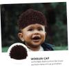 BESPORTBLE Funny Wig Hat with Elastic Pullover Soft Yarn Warm Knit Cap for Boys and Boy Girl Months Winter Cold Weather Head Circumference Cozy Wig Hat for Costume Cosplay view 4