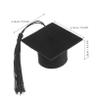 IMIKEYA 10pcs Mini Graduation Cap Bottle Toppers with Black Tassels Decorative Wine Bottle Caps Cover for Graduation Party Lightweight and Easy to Use Celebration Accessories view 2