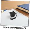 IMIKEYA 10pcs Mini Graduation Cap Bottle Toppers with Black Tassels Decorative Wine Bottle Caps Cover for Graduation Party Lightweight and Easy to Use Celebration Accessories view 3