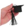 IMIKEYA 10pcs Mini Graduation Cap Bottle Toppers with Black Tassels Decorative Wine Bottle Caps Cover for Graduation Party Lightweight and Easy to Use Celebration Accessories view 4