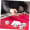 KICHOUSE 5pcs Portable Mahjong Dice with Rounded Corners Acrylic Wind Direction Dice for Board Games Lightweight Mahjong Accessories for Party Entertainment view 4