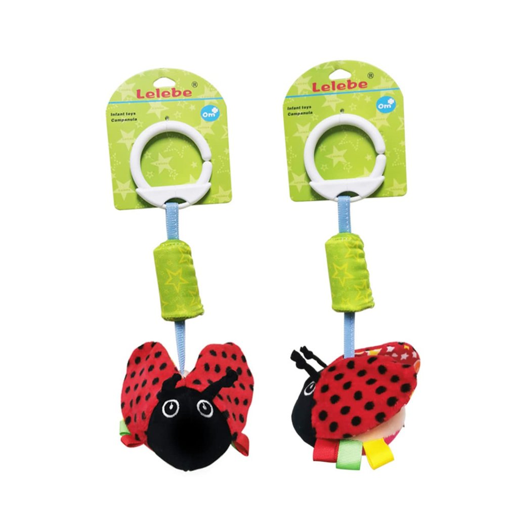 SUPVOX Animal Shaped Cradle Rattles Soft Touch Bedside for Stroller and Carrier Montessori Sensory Development to Soothe and Engage Newborns