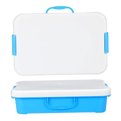 TOYANDONA 2pcs Portable Sand Tray with Lid Blue White Abs Storage Box for Outdoor Sandbox Multifunctional Container for Organization and Easy Carrying