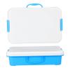 TOYANDONA 2pcs Portable Sand Tray with Lid Blue White Abs Storage Box for Outdoor Sandbox Multifunctional Container for Organization and Easy Carrying view 1