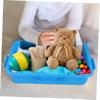 TOYANDONA 2pcs Portable Sand Tray with Lid Blue White Abs Storage Box for Outdoor Sandbox Multifunctional Container for Organization and Easy Carrying view 3