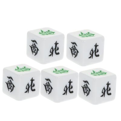 BRIGHTFUFU 5pcs Acrylic Mahjong Dice with Southeast Northwest East Direction Symbols Lightweight Party Game Dice for Home Ktv Bars Compact and Comfortable Corner Design