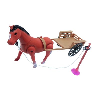 ToysCentral Basics Electric Rotating Horse Carriage for Educational Hand Eye Coordination Plaything Adorable Animal Shape Random Color Gift Random Color