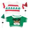 Abaodam Christmas Small Pet Costume with Elastic Guinea Pig Hats and Soft Mini Sweaters for Rabbits and Bunnies Festive Outfits with Deer and Tree Designs Comfortable and Holiday Apparel view 1