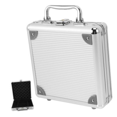 KICHOUSE Large Capacity Alloy Poker Chip Case with Handle Carrying Case for Poker Cards Storage Secure Buckle Lock Design Portable Briefcase Style for Easy Transport