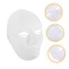 Abaodam 24pcs DIY Blank White Paper Pulp Full Face Masks for Men Halloween Costume Masks with Elastic Strap Paintable Masquerade Party Props for Halloween Carnival and Dress Up view 4
